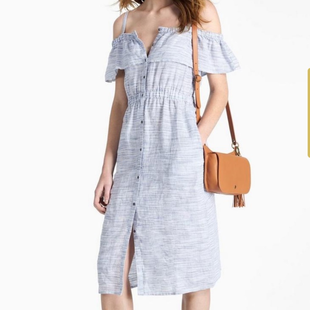 Lucky 🍀 Brand Off-Shoulder Midi Dress